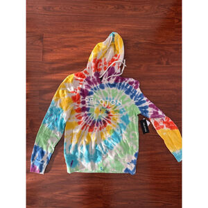 Women's Spiritual Gangster Tie-Dye Peloton Hoodie M Multi-color